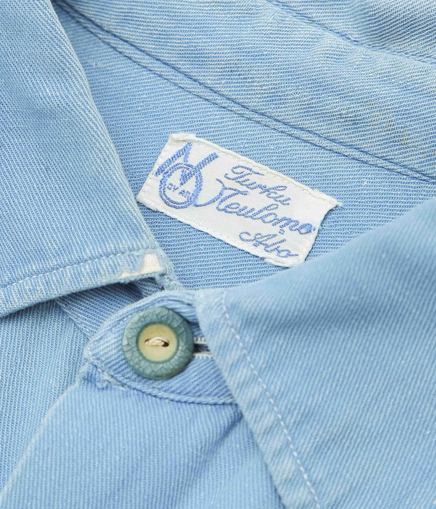 VINTAGE CLOTHING ''40'S BLUE WORK SHIRT'' (BLUE)
