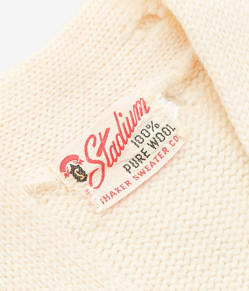 VINTAGE CLOTHING ''50s STADIUM WOOL LETTERED KNIT'' (WHITE)
