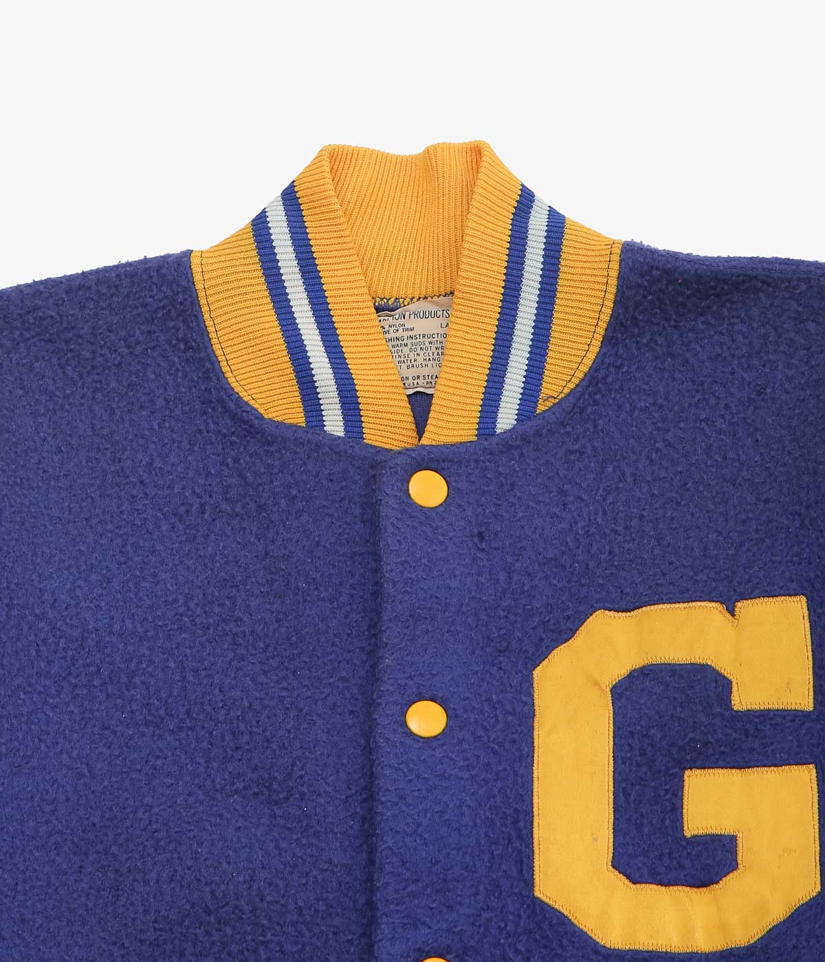 VINTAGE CLOTHING ''60'S CHAMPION NYLON FREECE STADIUM JACKET'' (NAVY)