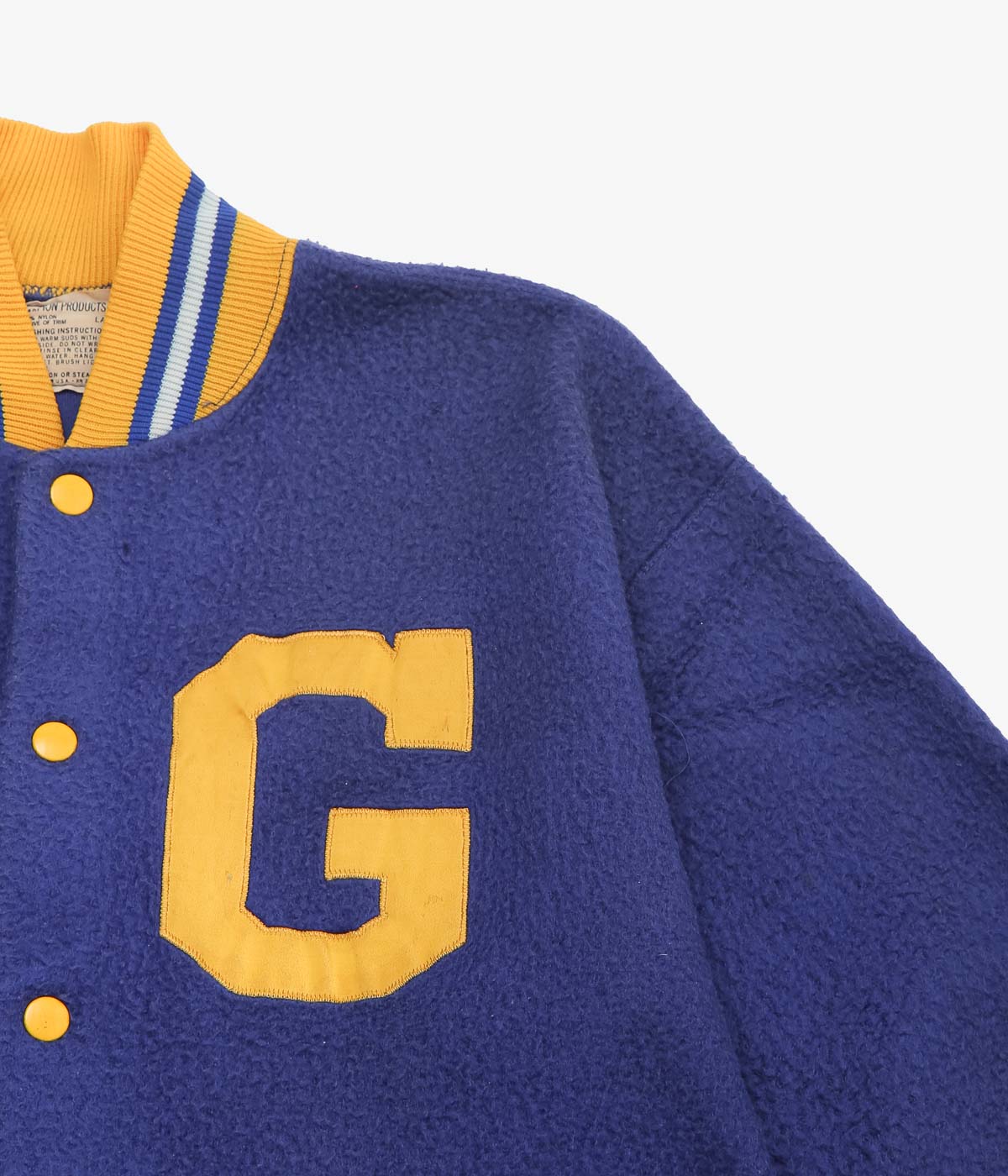 VINTAGE CLOTHING ''60'S CHAMPION NYLON FREECE STADIUM JACKET'' (NAVY)