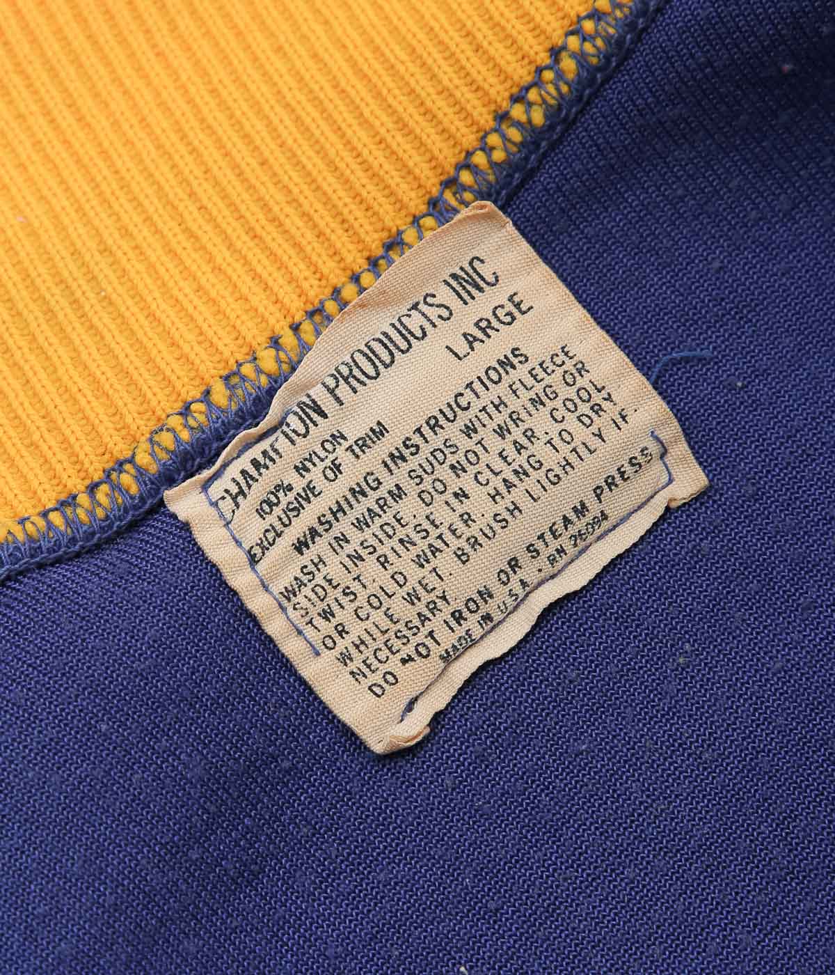VINTAGE CLOTHING ''60'S CHAMPION NYLON FREECE STADIUM JACKET'' (NAVY)