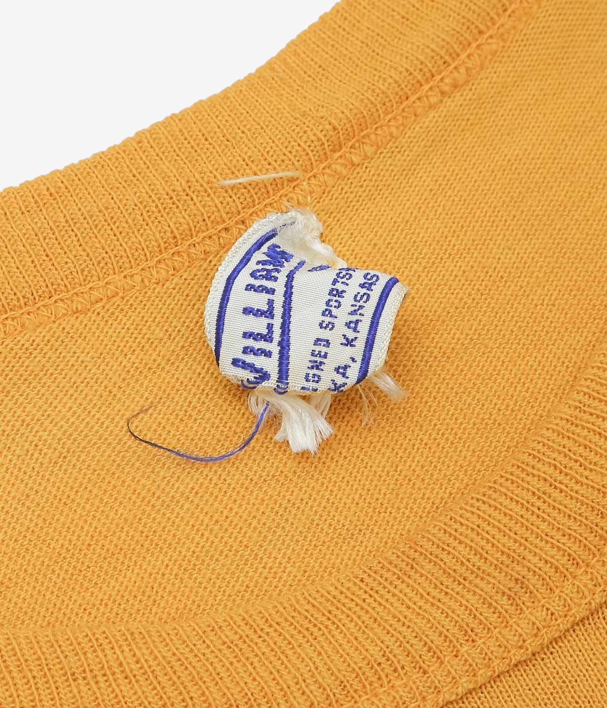 VINTAGE CLOTHING ''60's WYOMING UNIVERSITY TEE'' (MUSTARD)
