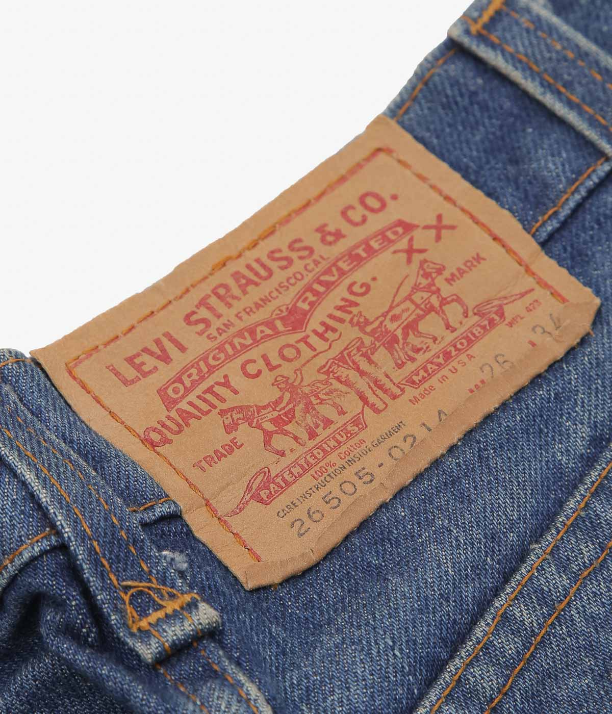 VINTAGE CLOTHING ''80'S LEVI'S 26505 USA'' (INDIGO)
