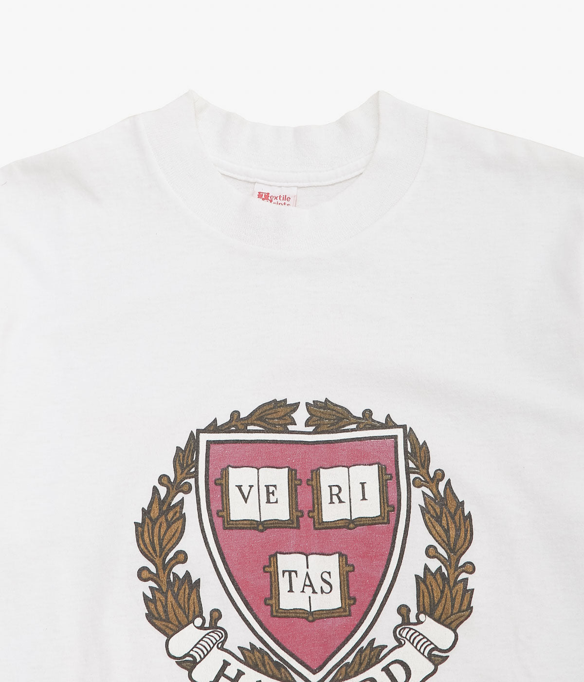 VINTAGE CLOTHING''80'S TEXTILE PRINTS “VERITAS”''(WHITE)