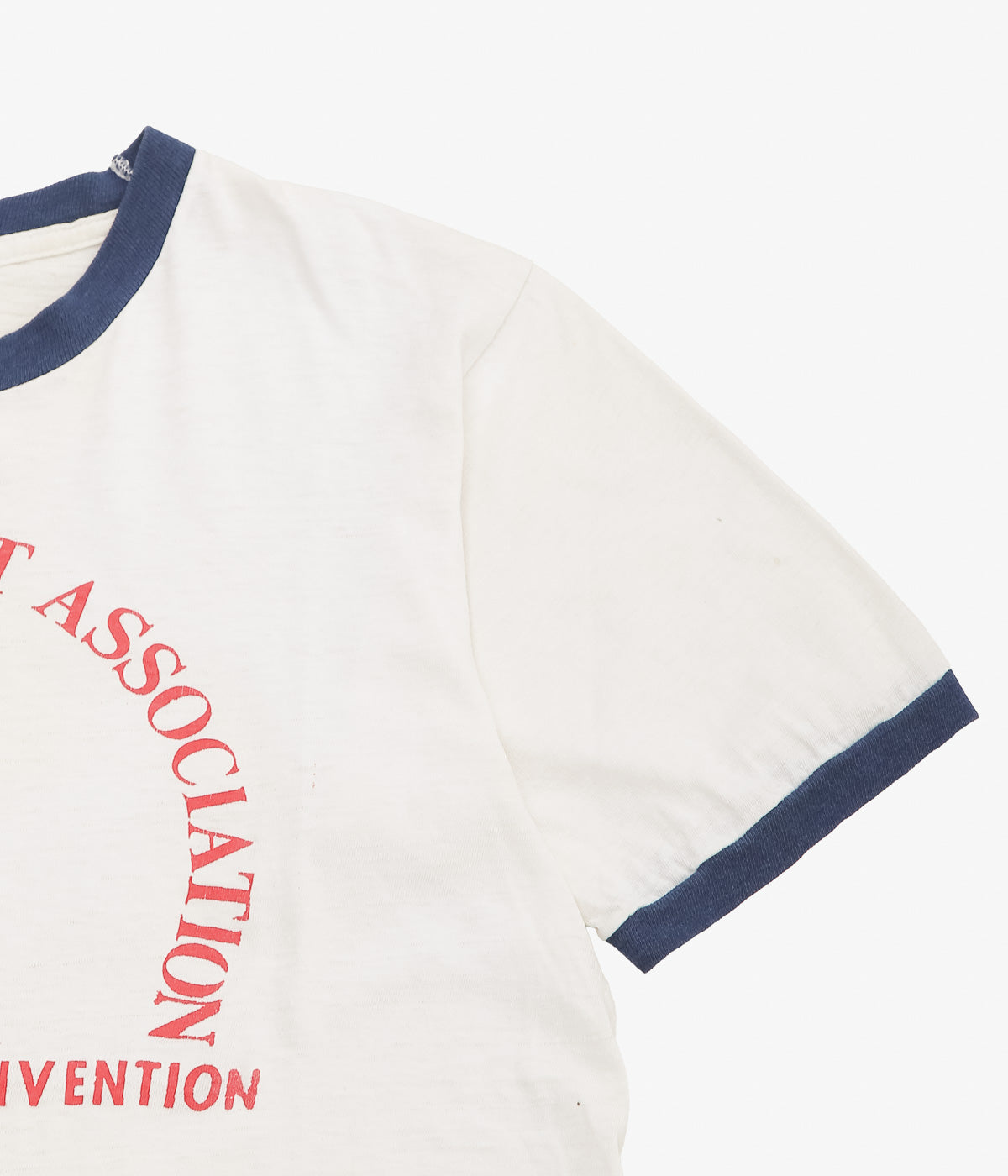 VINTAGE CLOTHING ''80S "AMERICAN STUDENT ASSOCIATION" RINGER TSHIRTS'' (NAVY*WHITE)
