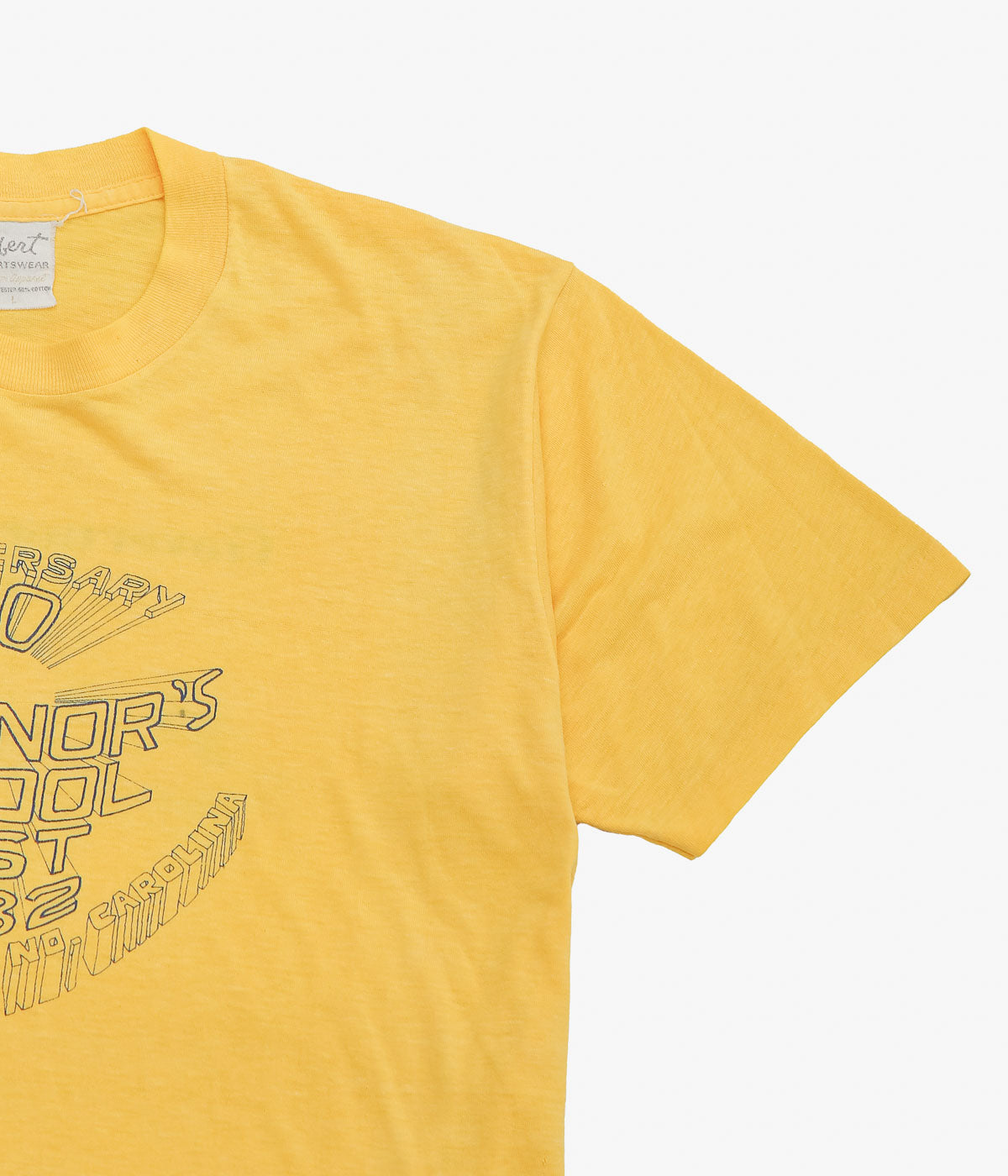 VINTAGE CLOTHING ''80S "GOVERNOR'S SCHOOL WEST 1982" TSHIRTS'' (YELLOW)
