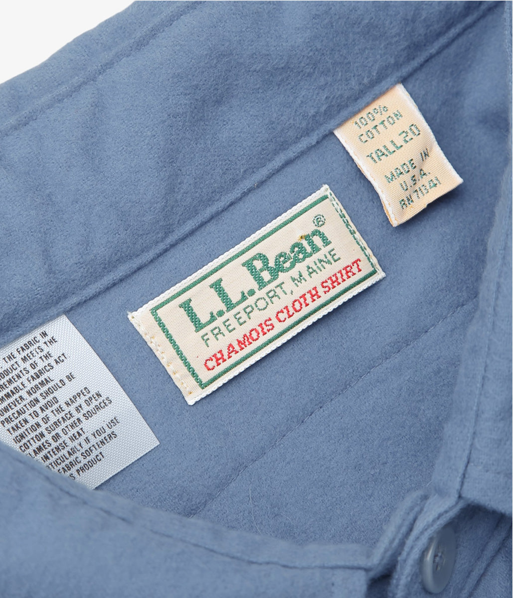 VINTAGE CLOTHING''80.s L.L. Bean CHAMOIS CLOTH SHIRT'' (LT.BLUE)