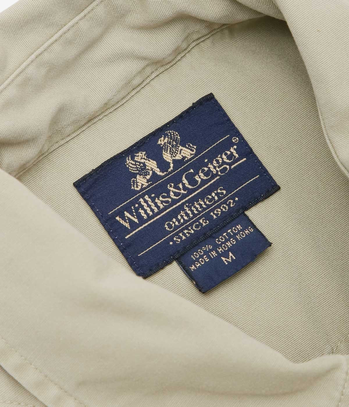 VINTAGE CLOTHING ''90's WILLIS&GEIGER SAFARI SAFARI BUSH SHIRT'' (BEIGE)