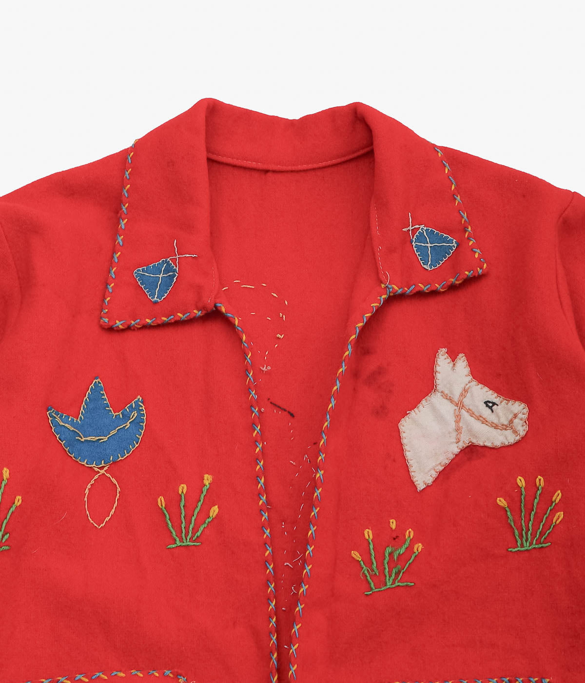 VINTAGE CLOTHING ''VINTAGE MEXICAN JACKET KID'S'' (RED)