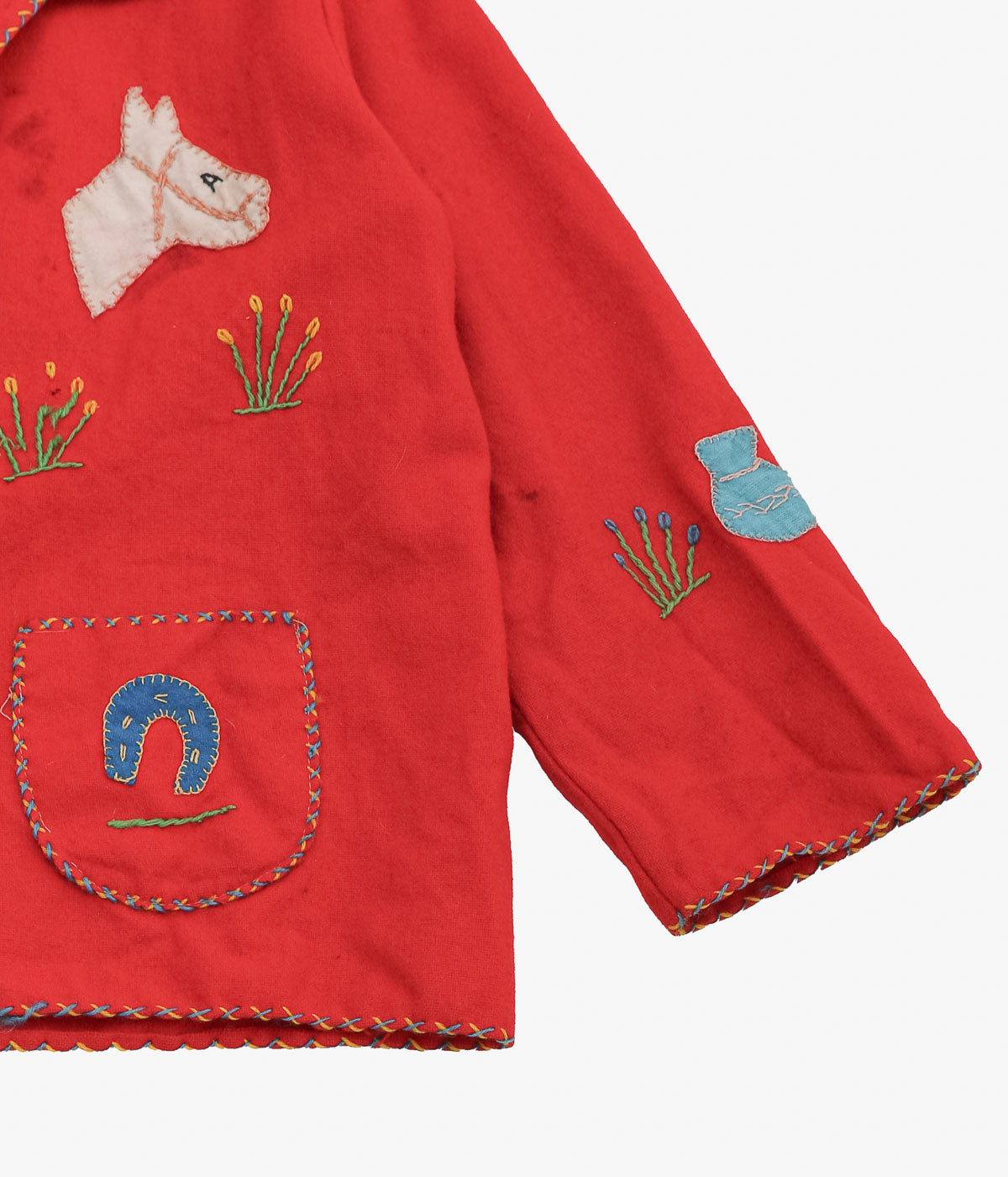 VINTAGE CLOTHING ''VINTAGE MEXICAN JACKET KID'S'' (RED)