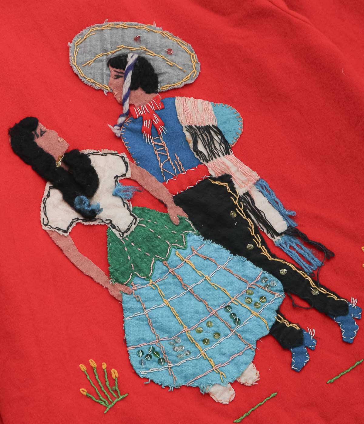 VINTAGE CLOTHING ''VINTAGE MEXICAN JACKET KID'S'' (RED)