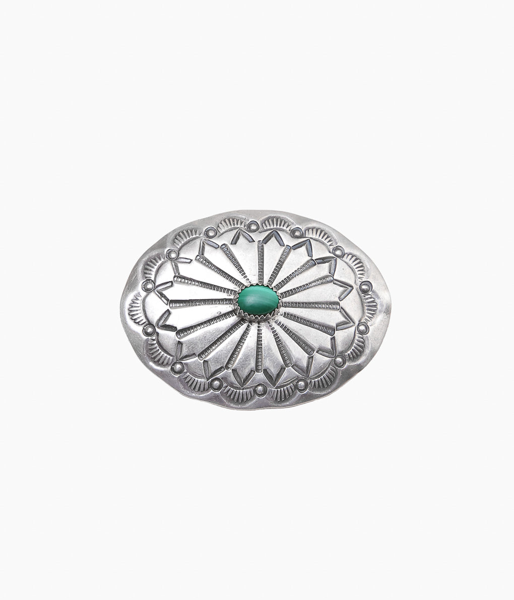 VINTAGE JEWELRY ''1950 'S ~ NAVAJO 1 TURQUOISE PIN ⓵ ''(SILVER)