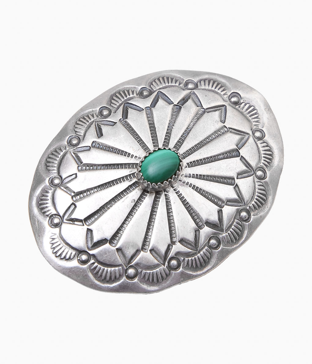 VINTAGE JEWELRY ''1950 'S ~ NAVAJO 1 TURQUOISE PIN ⓵ ''(SILVER)