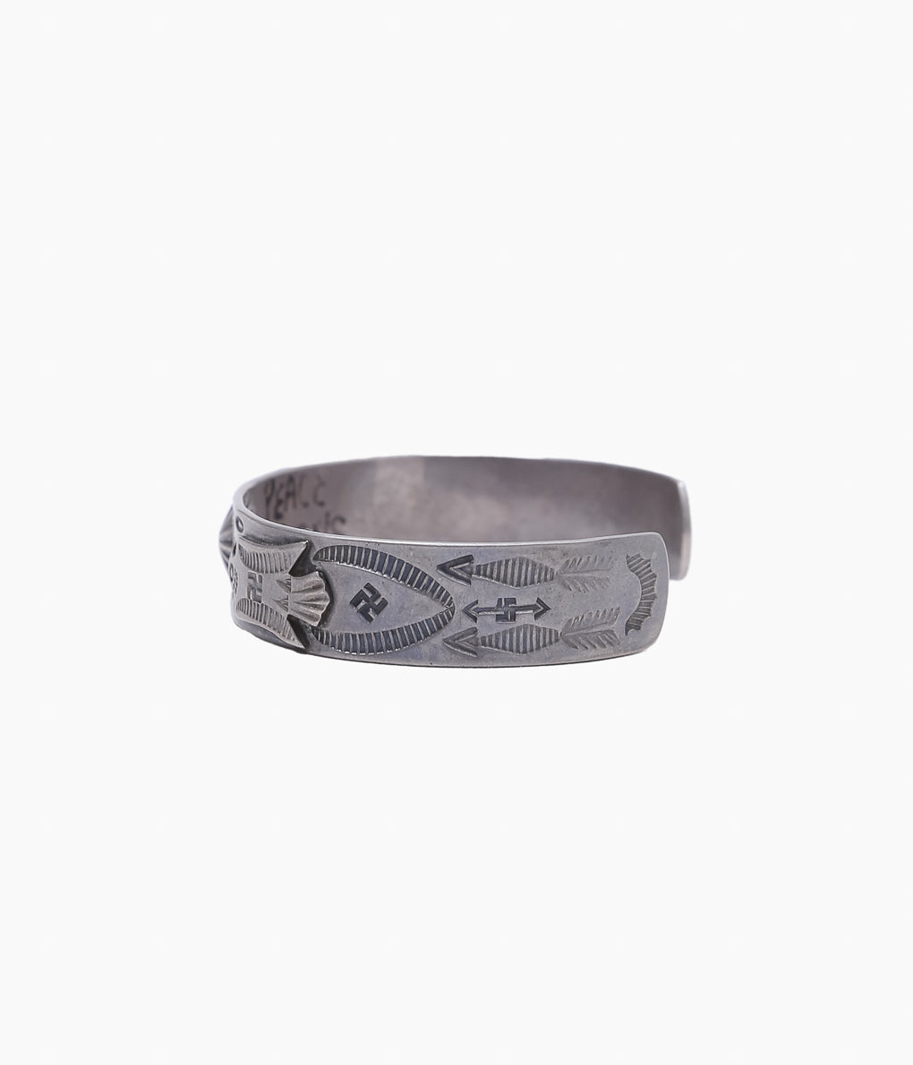 VINTAGE JEWELRY ''30-40S 6 SWASTIKA 2 THUNDERBIRD BRACELET PEACE SIGNS⓷ ''(실버)
