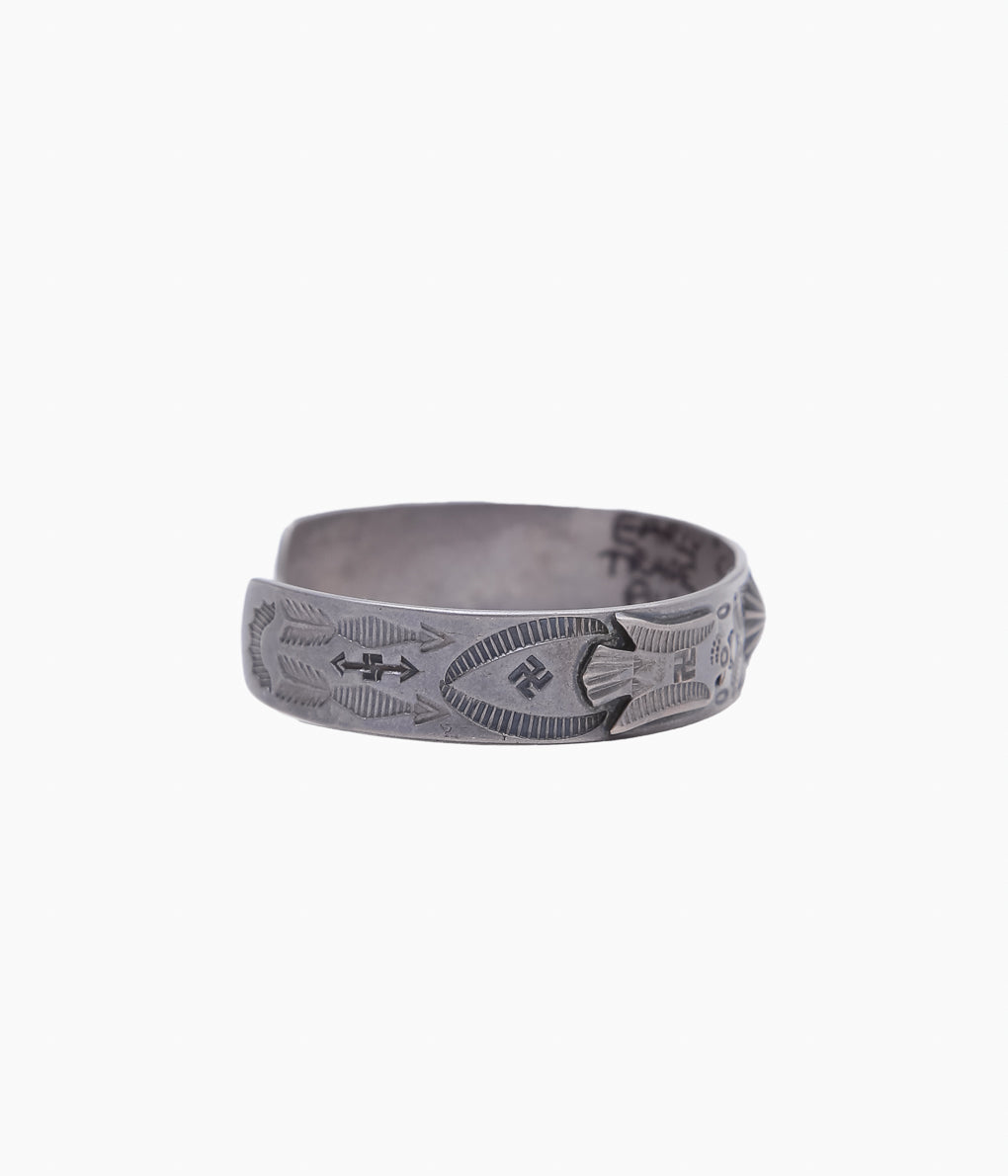 VINTAGE JEWELRY ''30-40S 6 SWASTIKA 2 THUNDERBIRD BRACELET PEACE SIGNS⓷ ''(실버)