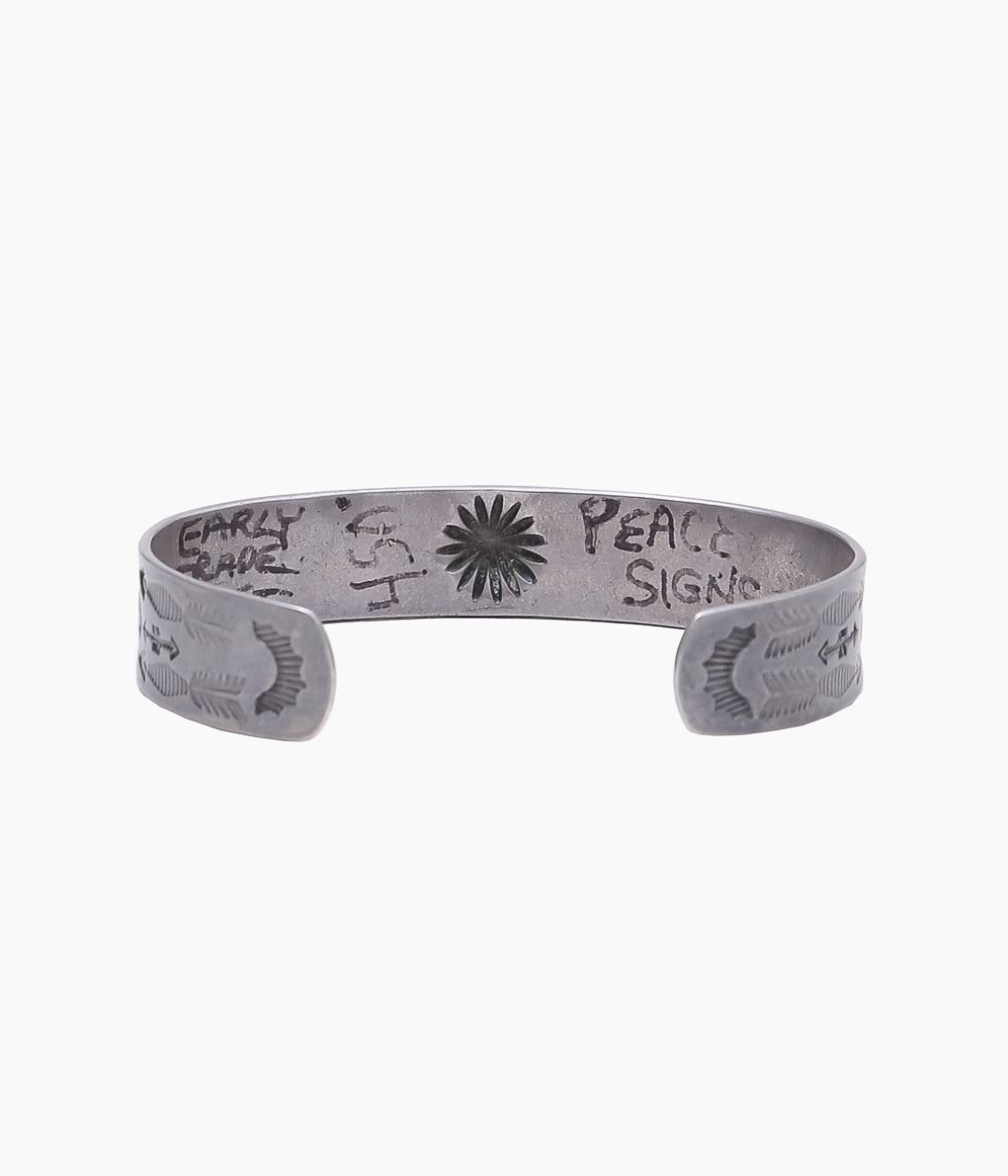 VINTAGE JEWELRY ''30-40S 6 SWASTIKA 2 THUNDERBIRD BRACELET PEACE SIGNS⓷ ''(실버)