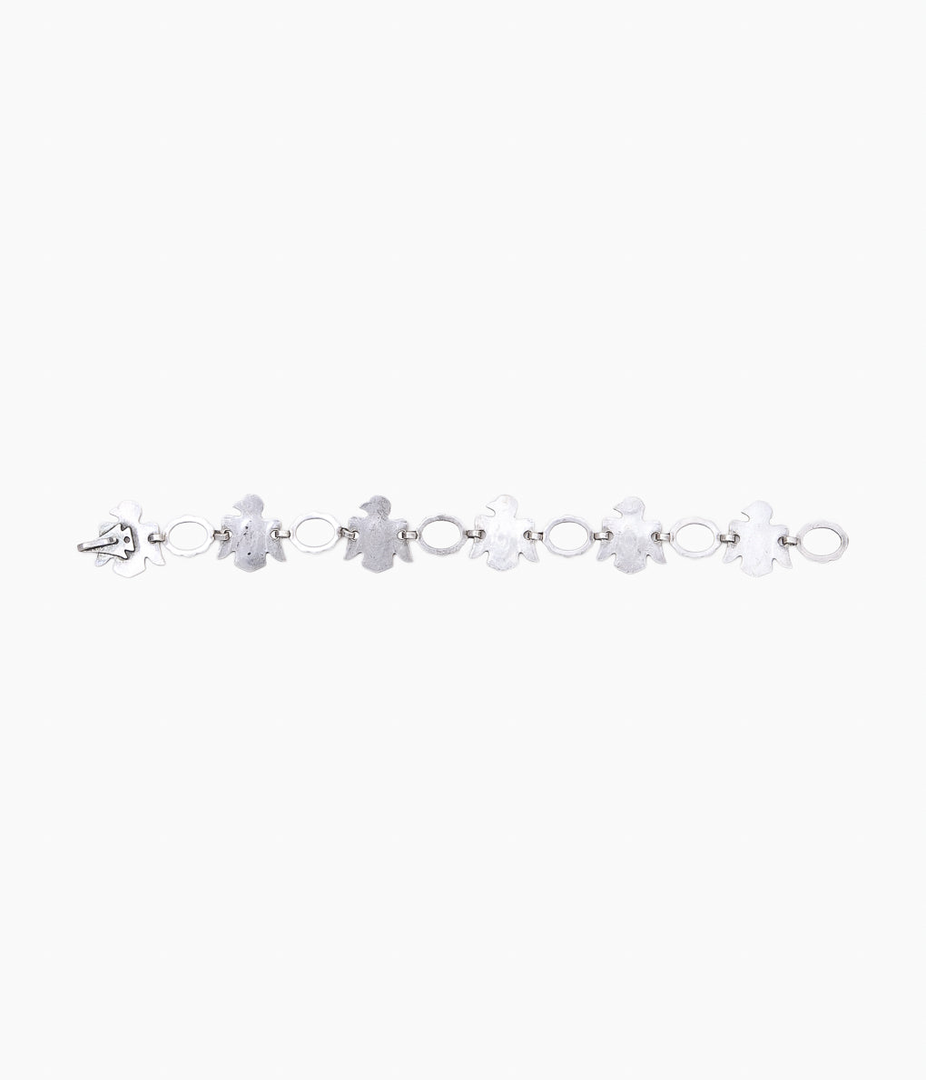 VINTAGE JEWELRY ''40-50'S 6 THNDERBIRD BRACELET⓶ ''(SILVER)