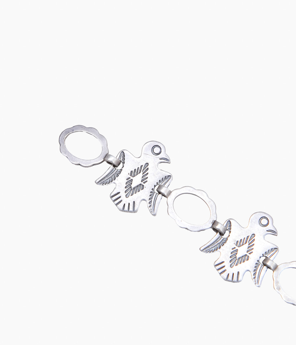 VINTAGE JEWELRY ''40-50'S 6 THNDERBIRD BRACELET⓶ ''(SILVER)