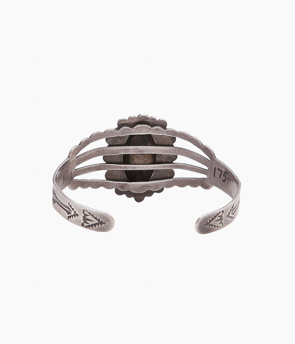 VINTAGE JEWELRY ''60 'S TRADING POST DOMED BRACELET ⓸ ''(SILVER)