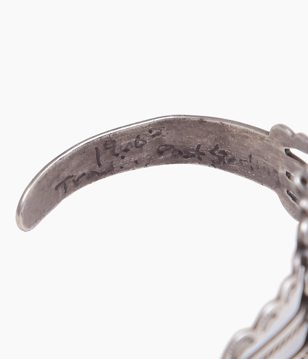 VINTAGE JEWELRY ''60 'S TRADING POST DOMED BRACELET ⓸ ''(SILVER)