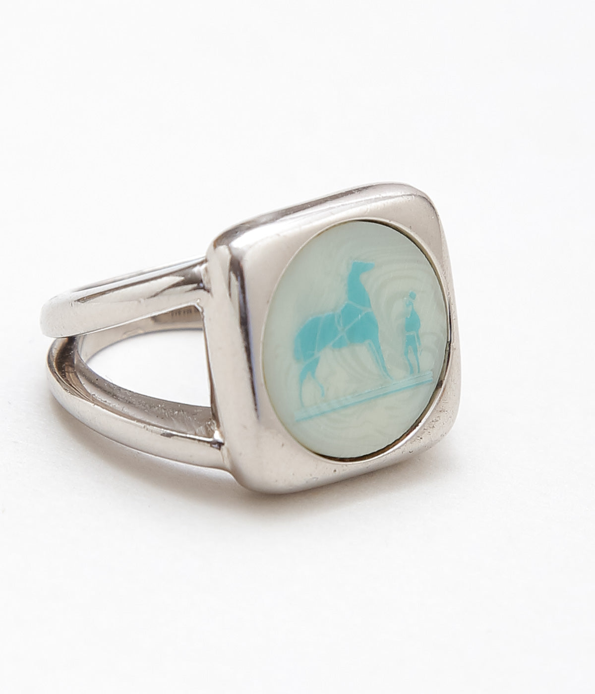 VINTAGE JEWELRY ''HERMES COROZO R RING'' (ASSO)
