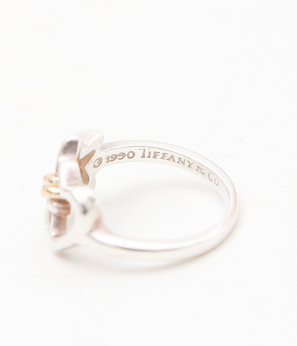 【VINTAGE JEWELRY】 TIFFANY ''STAR AND HEART COMBINATION RING'' (SILVER)