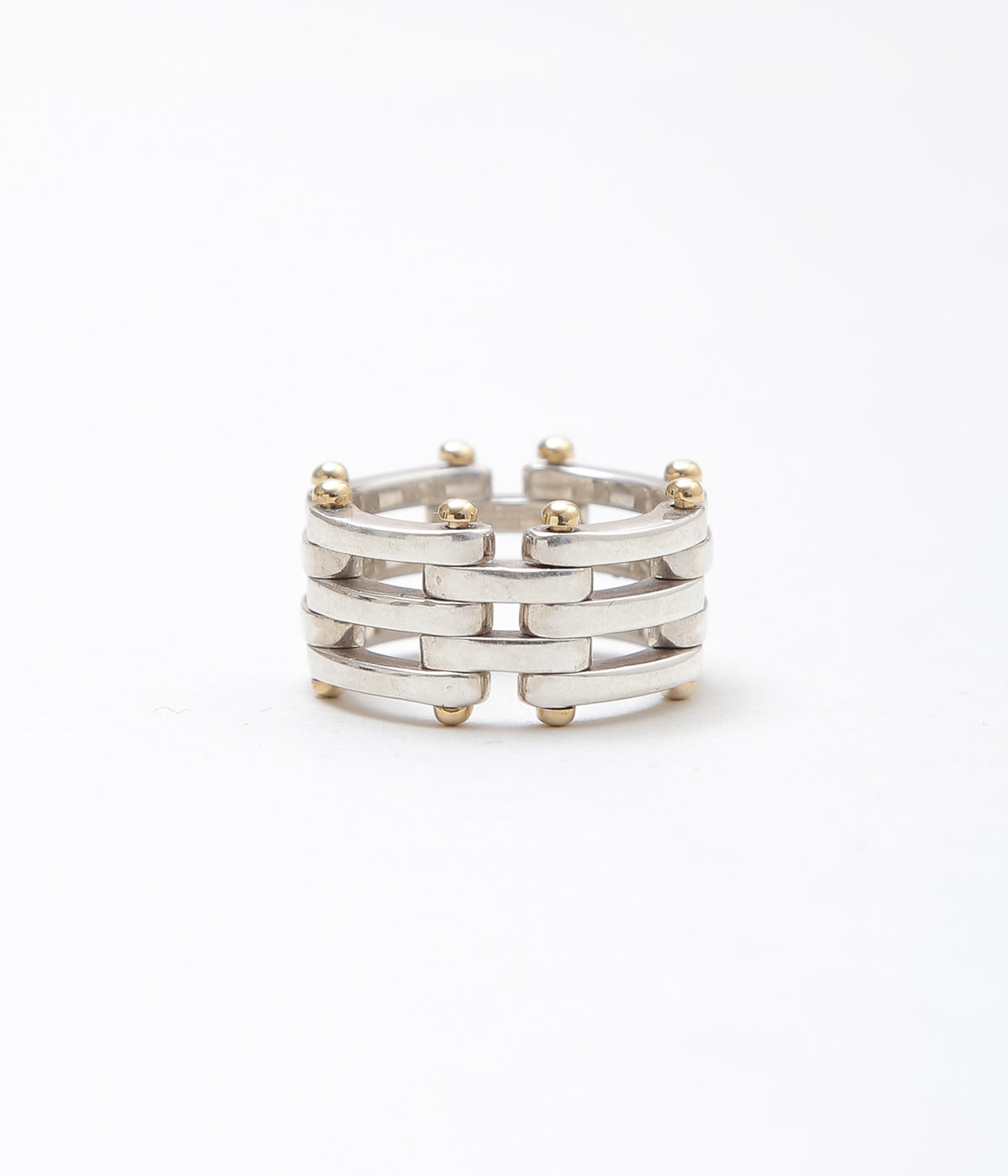 VINTAGE JEWELRY '' TIFFANY&CO. GATE LINK RING750'' (ASSO)