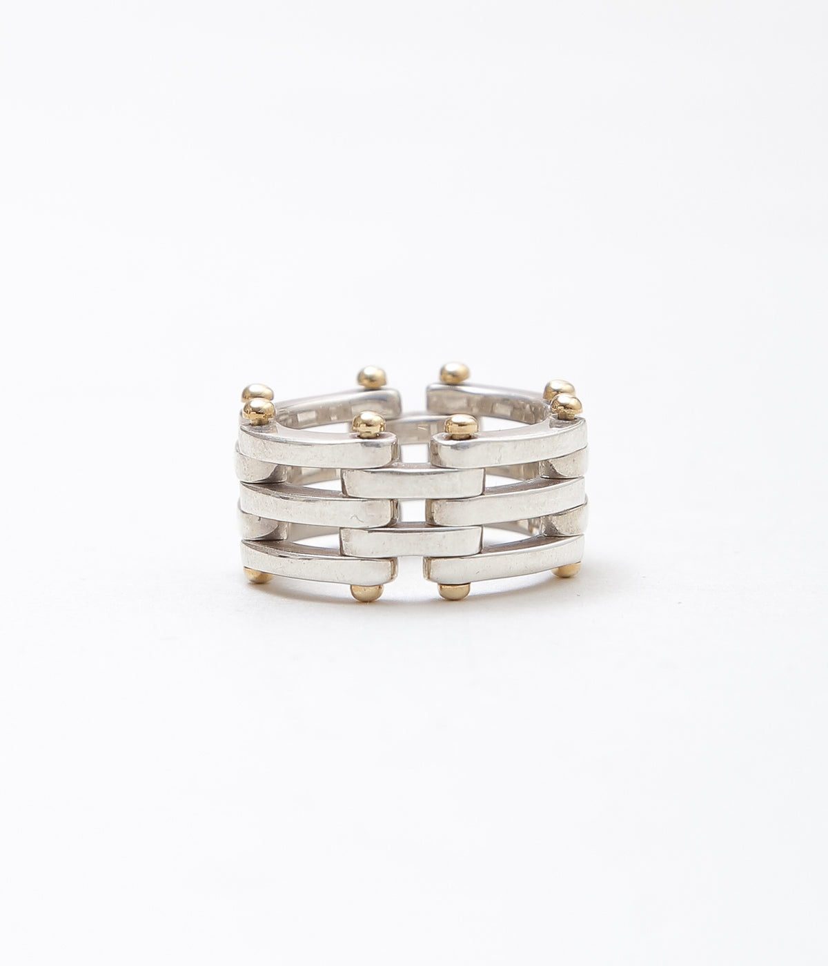 VINTAGE JEWELRY '' TIFFANY&CO. GATE LINK RING750'' (ASSO)