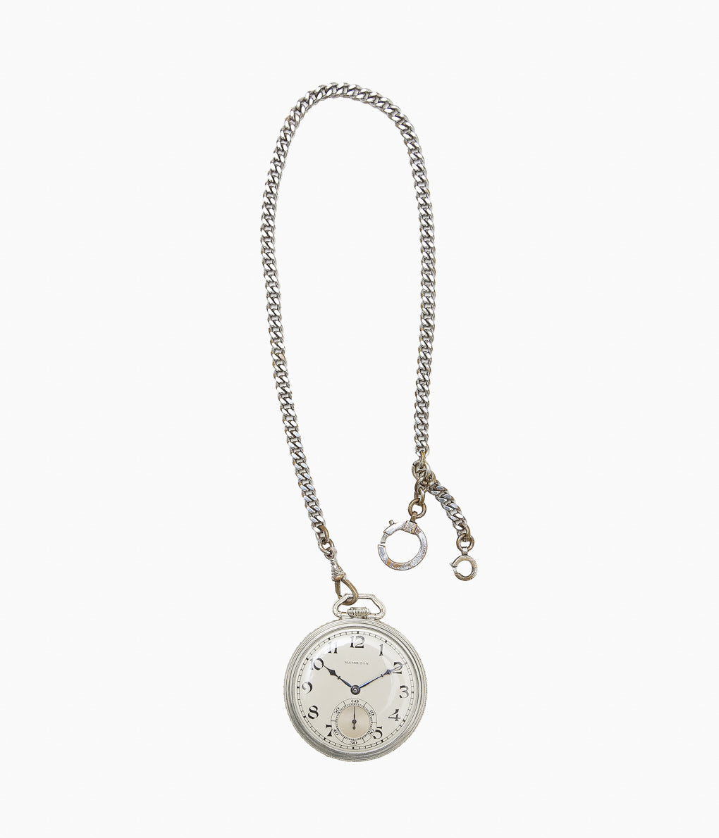 VINTAGE WATCH''HAMILTON(POCKET WATCH)'' (SILVER)