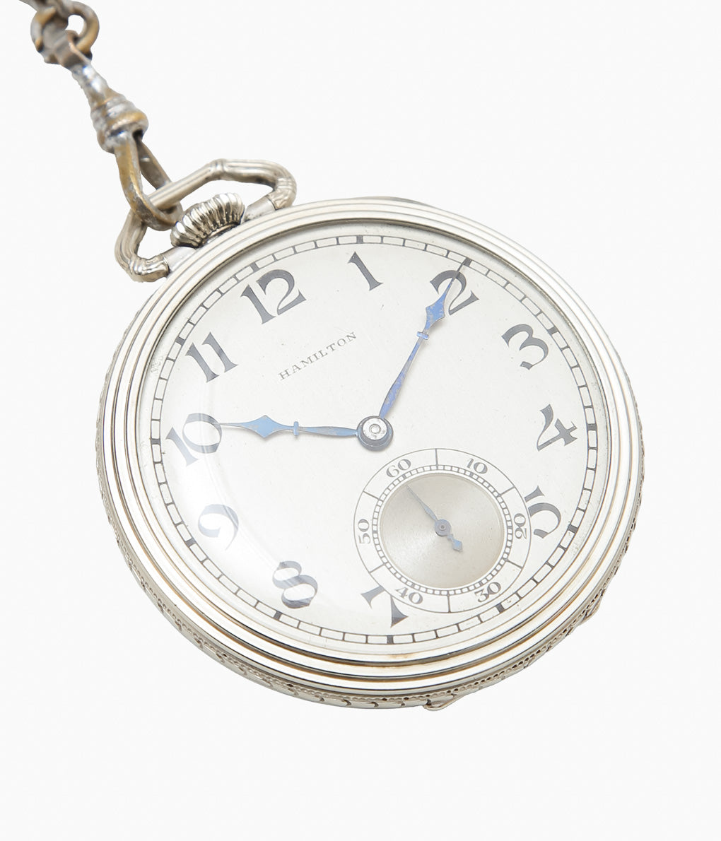 VINTAGE WATCH''HAMILTON(POCKET WATCH)'' (SILVER)