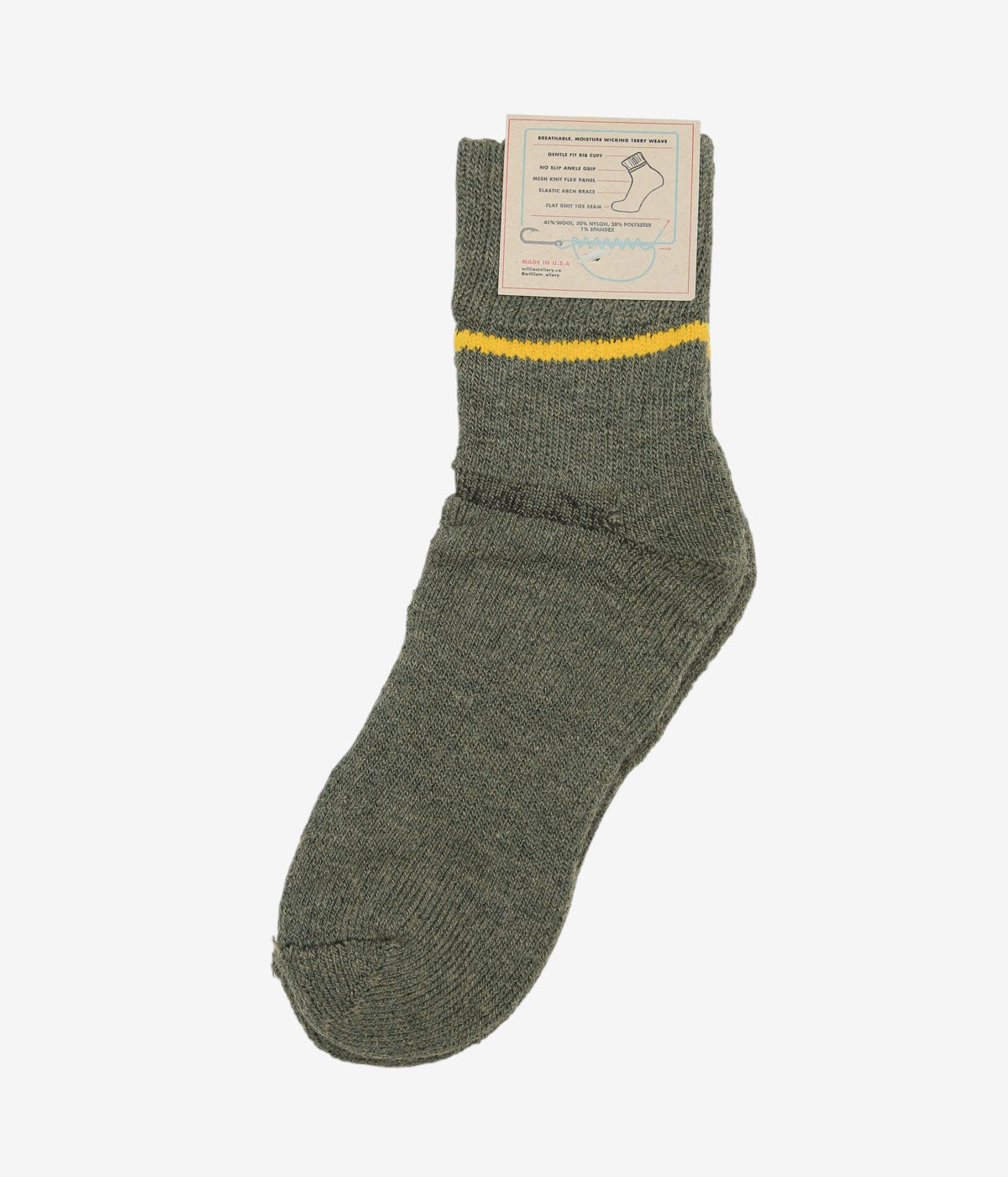 WILLIAM ELLERY ''REC SOCKS'' (CANOPY GREEN)
