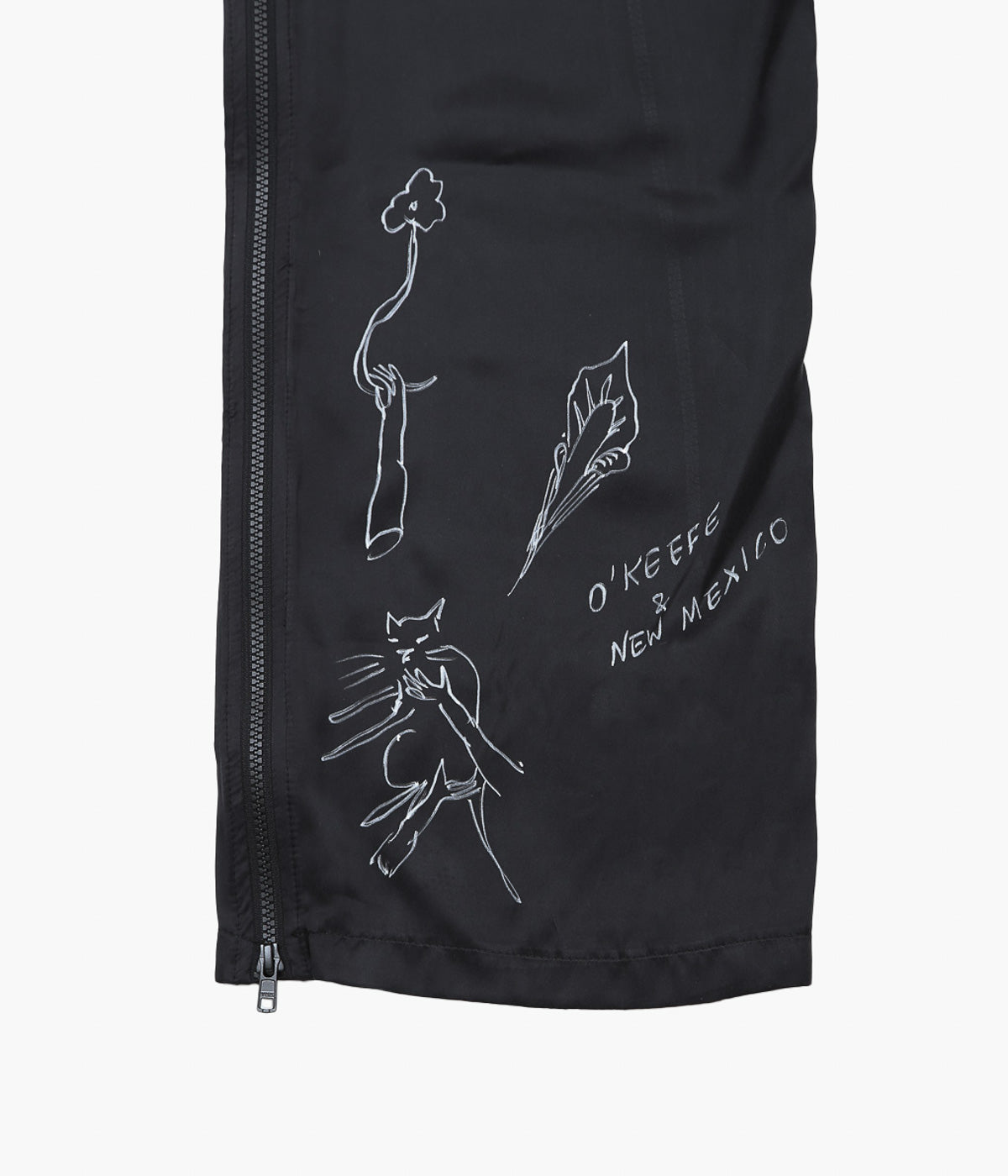 WONDEROUND ''BOXING TROUSERS W/HAND DRAWING'' (BLACK)