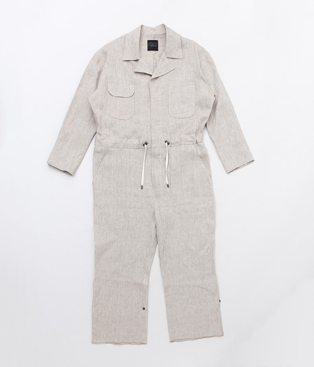WONDEROUND ''WORKSUIT W/EMBROIDERY'' (STONE/LINEN)
