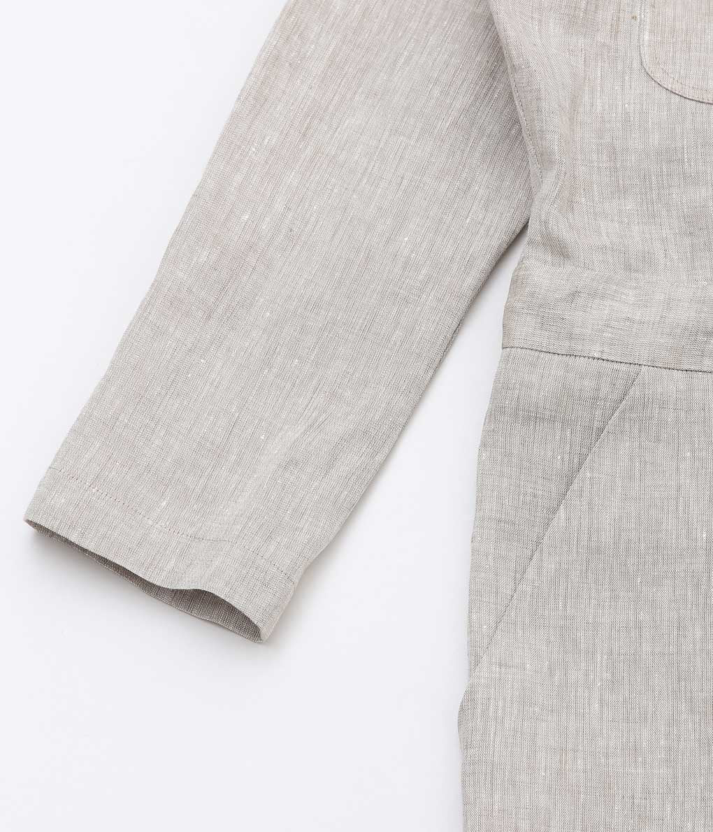 WONDEROUND ''WORKSUIT W/EMBROIDERY'' (STONE/LINEN)