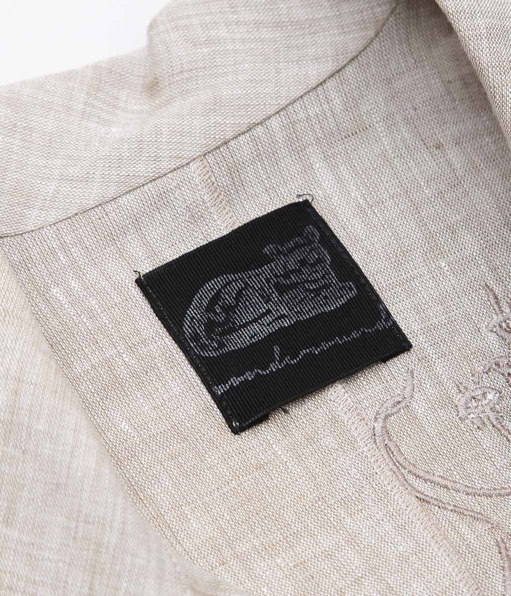 WONDEROUND ''WORKSUIT W/EMBROIDERY'' (STONE/LINEN)