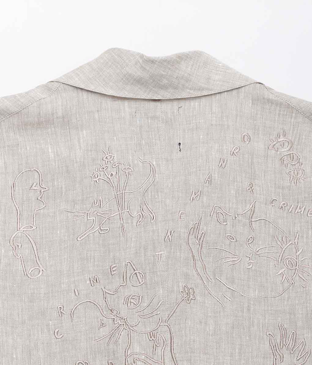 WONDEROUND ''WORKSUIT W/EMBROIDERY'' (STONE/LINEN)