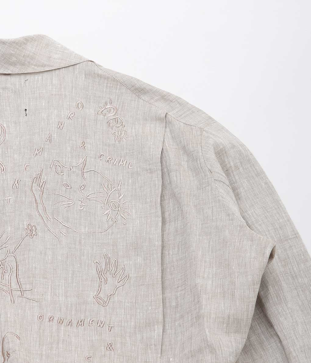 WONDEROUND ''WORKSUIT W/EMBROIDERY'' (STONE/LINEN)