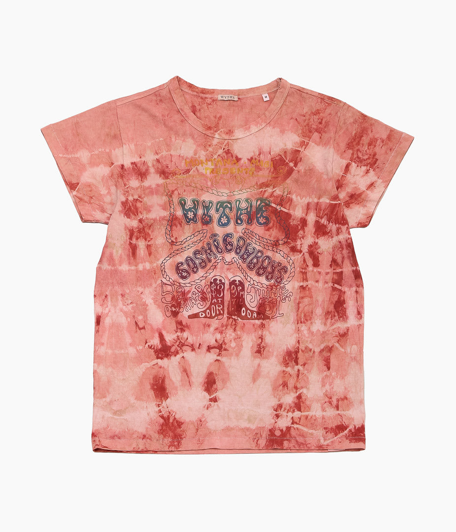 WYTHE ''SHIBORI TIE-DYE CONCERT T-SHIRT'' (MADDER)