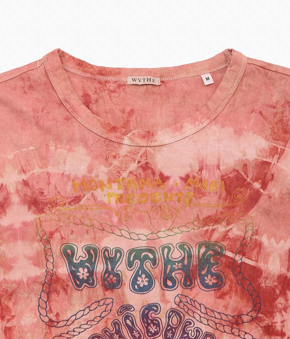WYTHE ''SHIBORI TIE-DYE CONCERT T-SHIRT'' (MADDER)
