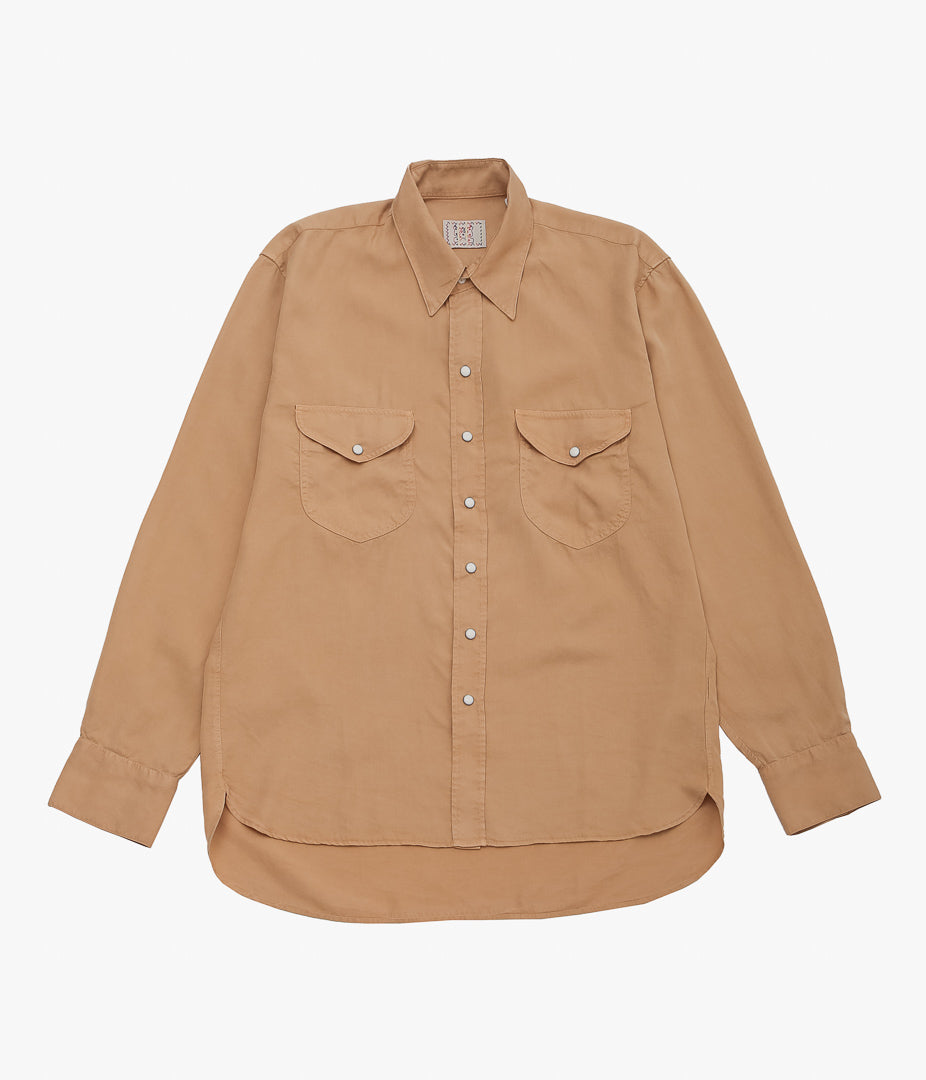 WYTHE ''TENCEL GABARDINE PEARLSNAP SHIRTS'' (APRICOT)