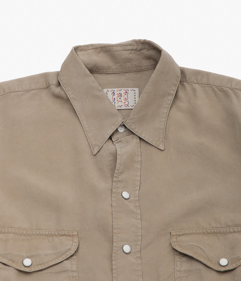 WYTHE ''TENCEL GABARDINE PEARLSNAP SHIRTS'' (CAMP KHAKI)