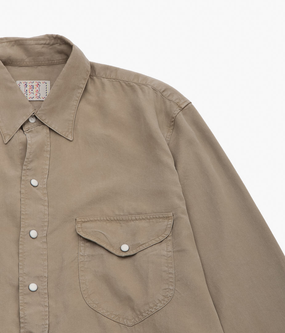 WYTHE ''TENCEL GABARDINE PEARLSNAP SHIRTS'' (CAMP KHAKI)