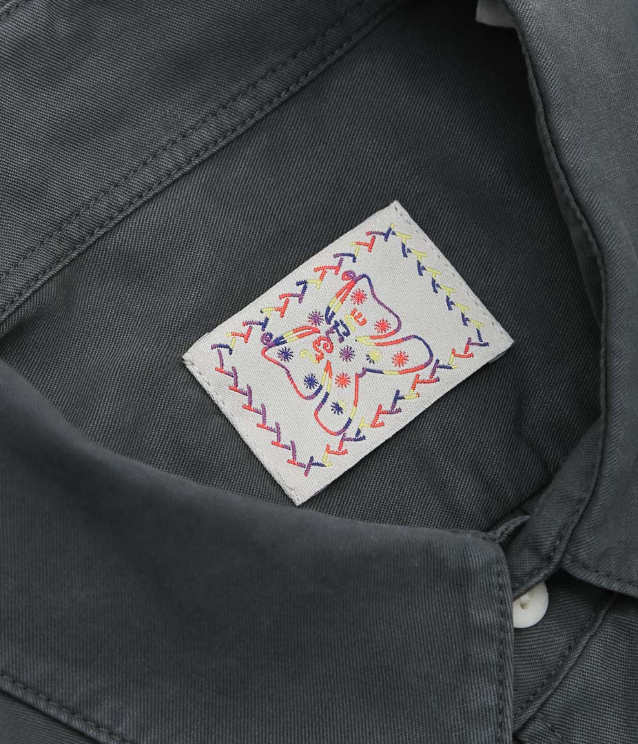 WYTHE ''TENCEL GABARDINE PEARLSNAP SHIRTS''(FADED BLACK)