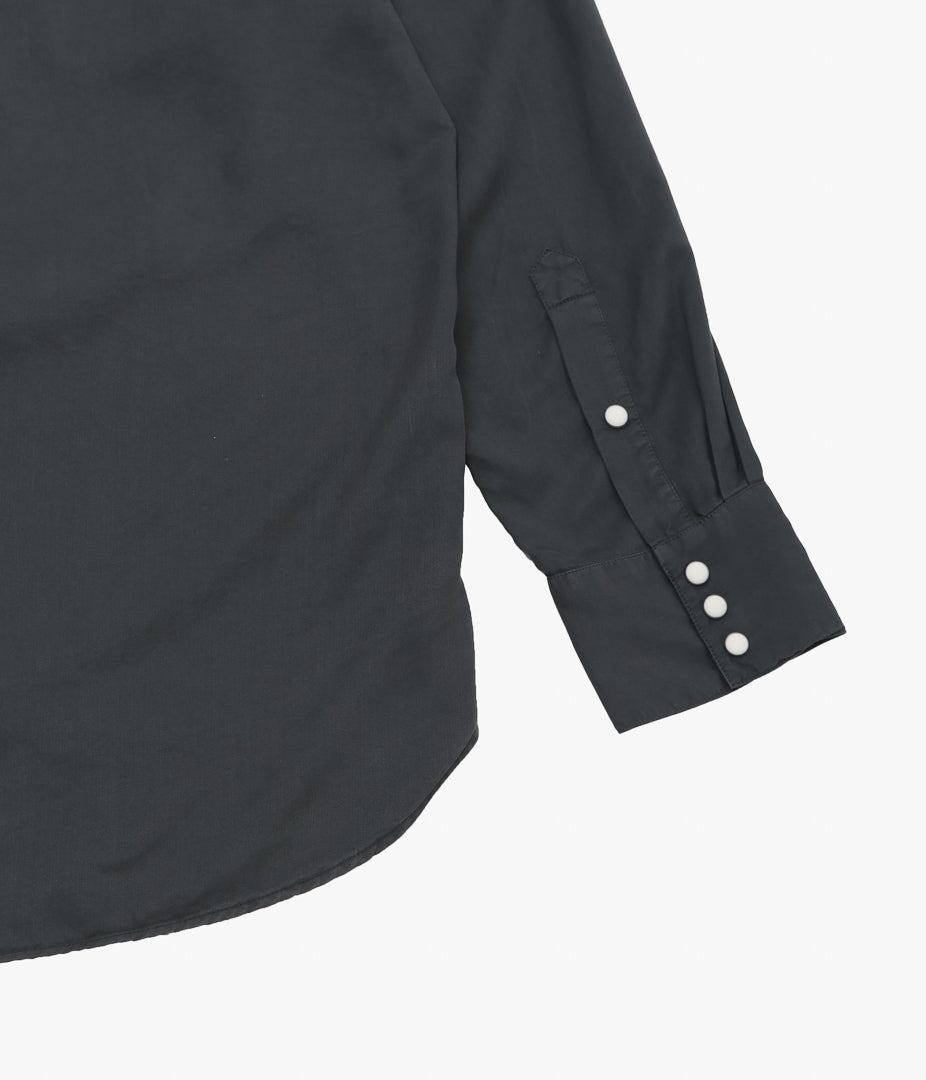 WYTHE ''TENCEL GABARDINE PEARLSNAP SHIRTS''(FADED BLACK)