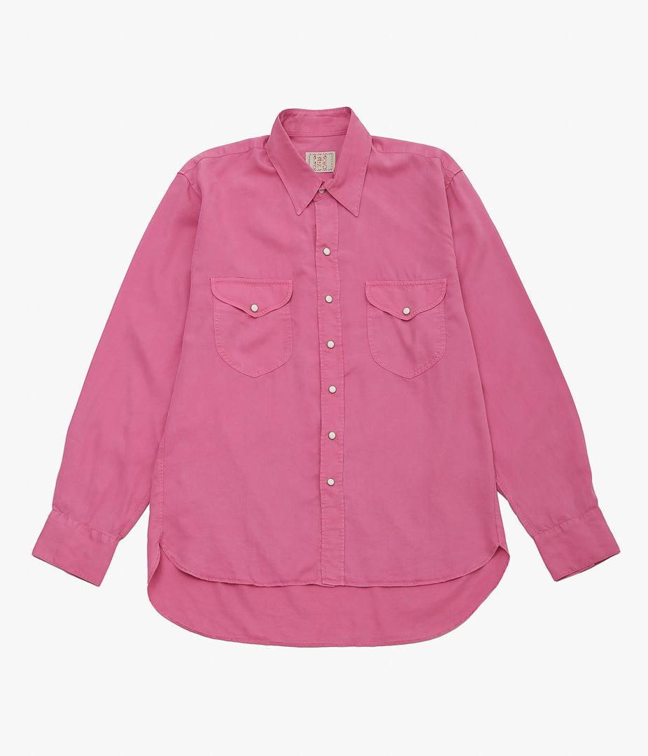 WYTHE ''TENCEL GABARDINE PEARLSNAP SHIRTS''(FRAMINGO)