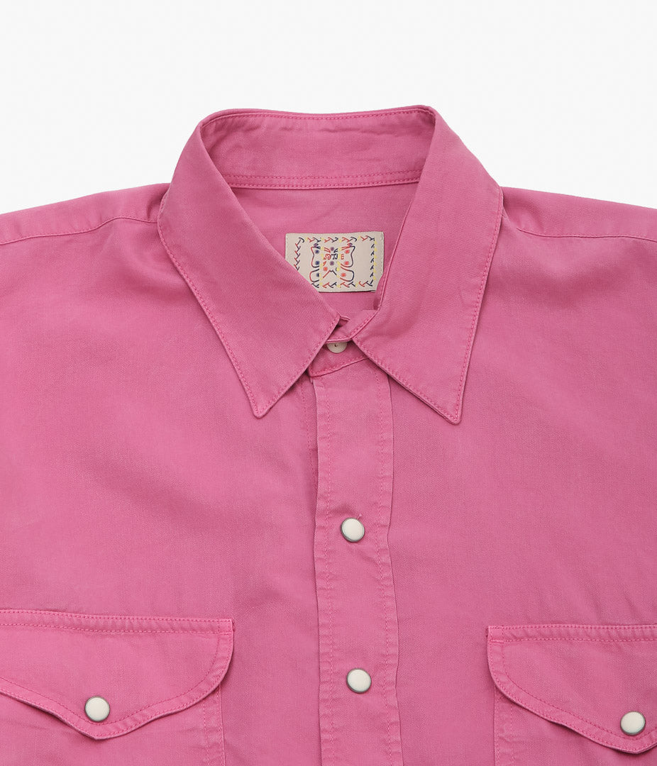 WYTHE ''TENCEL GABARDINE PEARLSNAP SHIRTS''(FRAMINGO)