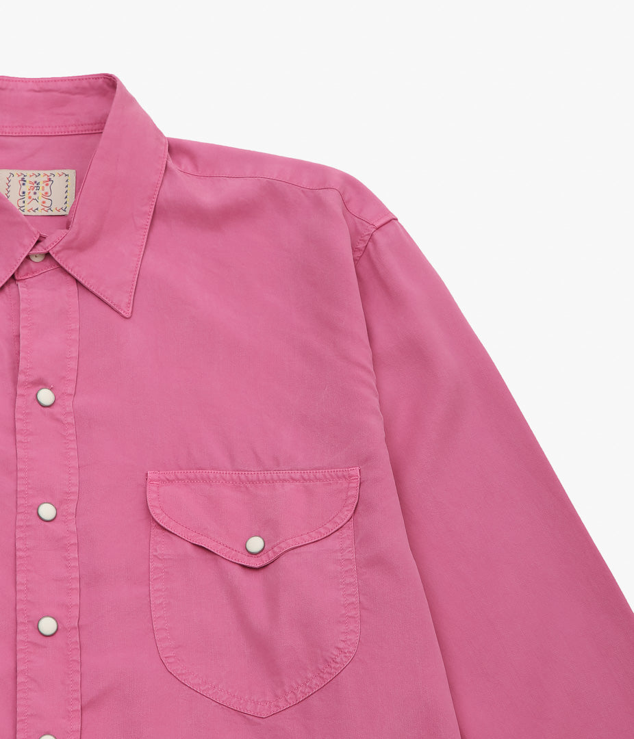 WYTHE ''TENCEL GABARDINE PEARLSNAP SHIRTS''(FRAMINGO)