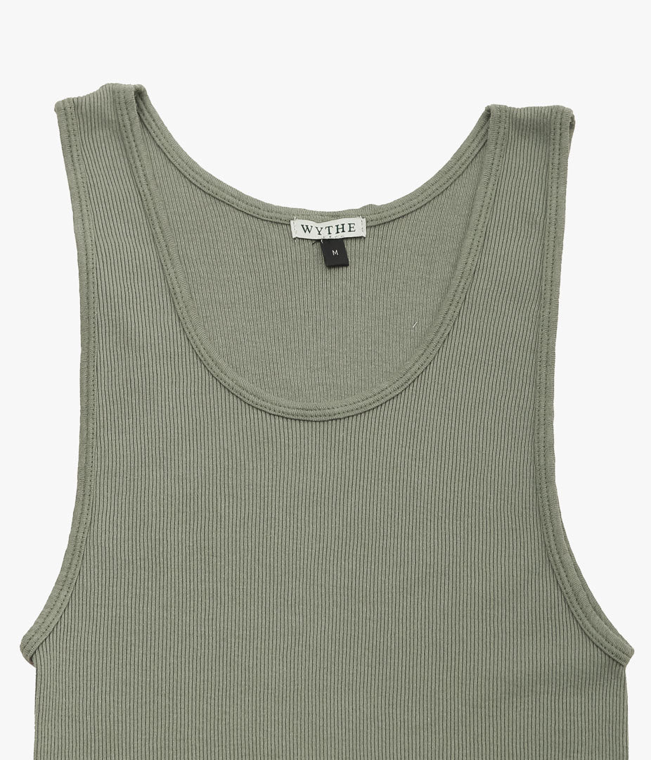 WYTHE ''TUBLAR RIBKNIT TANKTOP'' (FADED OLIVE)