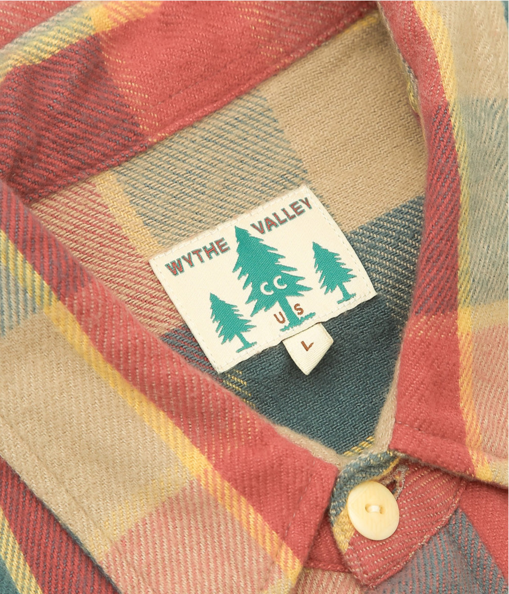 WYTHE ''WASHED FLANNEL PEARLSNAP SHIRT'' (CONSERVATION PLAID)