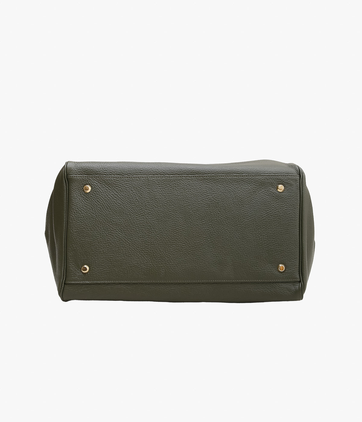 YOUNG&OLSEN THE DRYGOODS STORE ''EMBOSSED LEATHER BELTED TOTE M'' (KHAKI)